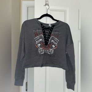 Fashion Nova Gray Biker Long Sleeve Small
